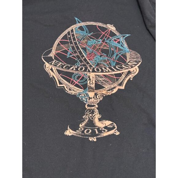 NecronomiCon 2013 T-Shirt Black Graphic Map Design Vintage Convention Tee - Picture 8 of 8